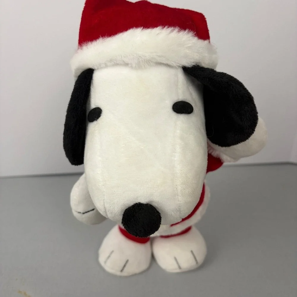 Gemmy Peanuts Snoopy‎ Santa Claus Animated Waddler Plush Christmas Holiday 11in